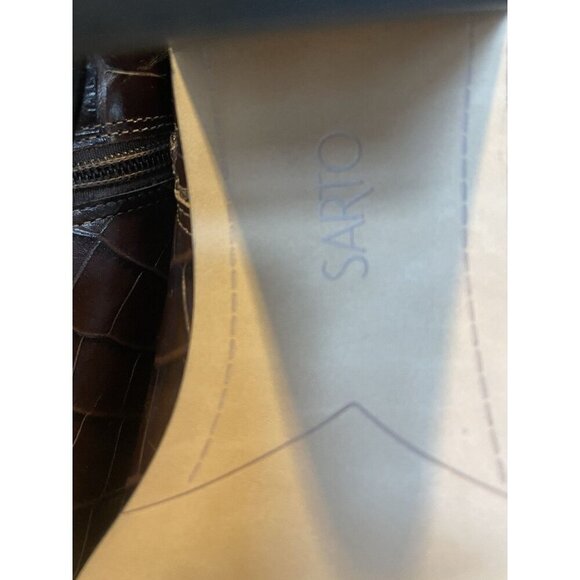 FRANCO SARTO Brown A-TICADA KNEE HIGH POINTED TOE HEELED BOOT, SIZE 9.5 - Picture 13 of 14